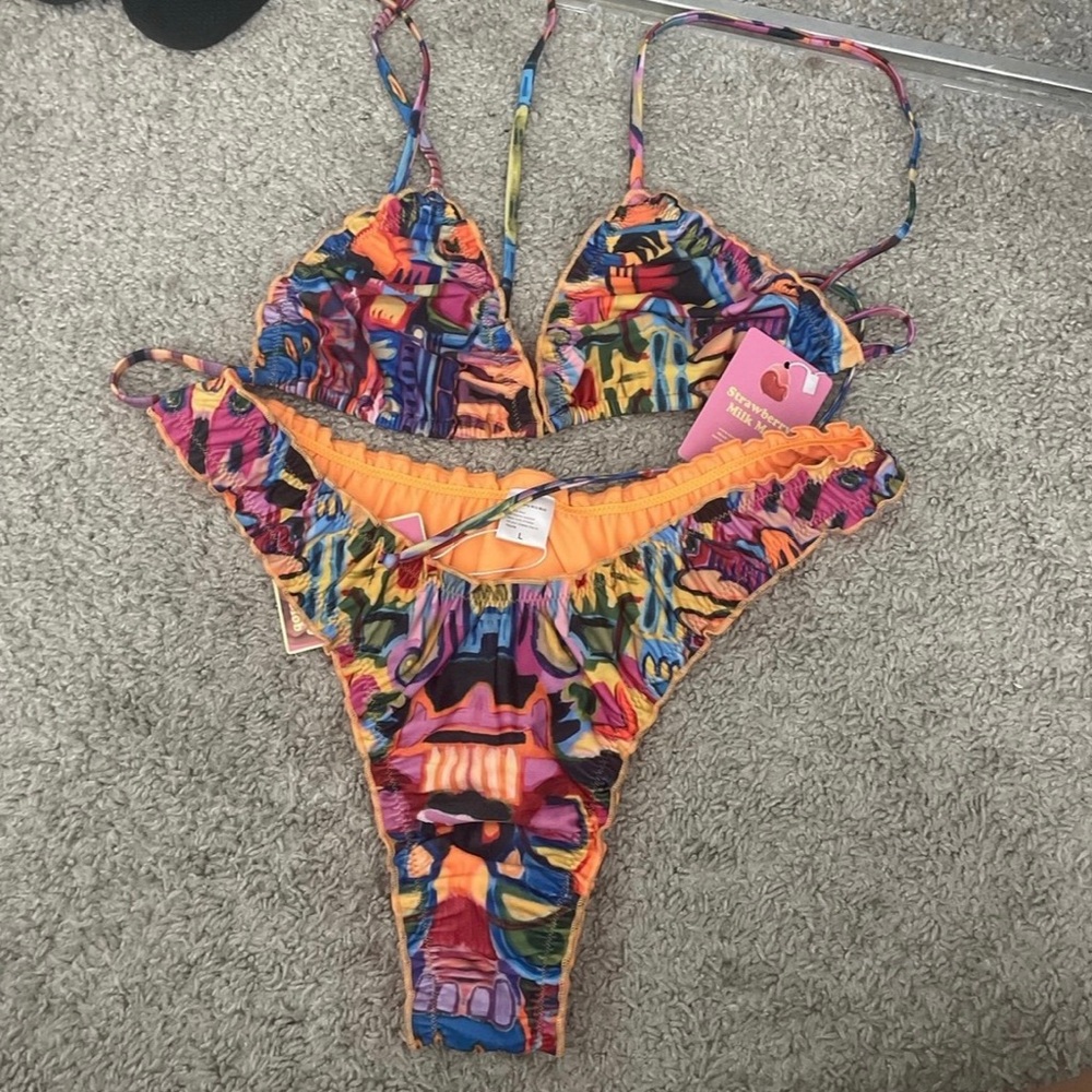 strawberry milk mob bikini size large